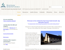 Tablet Screenshot of forestparksdachurch.org